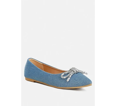 Ellerby embellished bow detail ballet flats