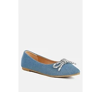 Ellerby embellished bow detail ballet flats