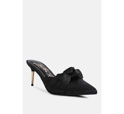 Queenie Satin Stiletto Mule Women