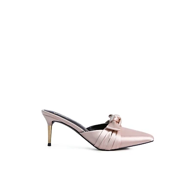Queenie Satin Stiletto Mule Women