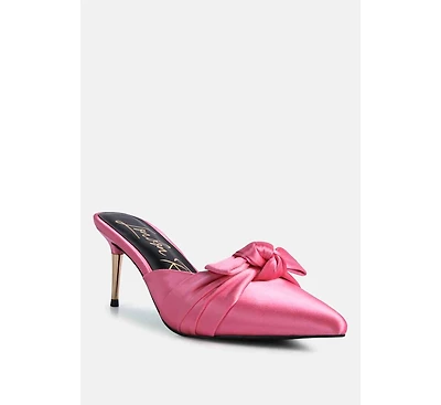 Queenie Satin Stiletto Mule Women