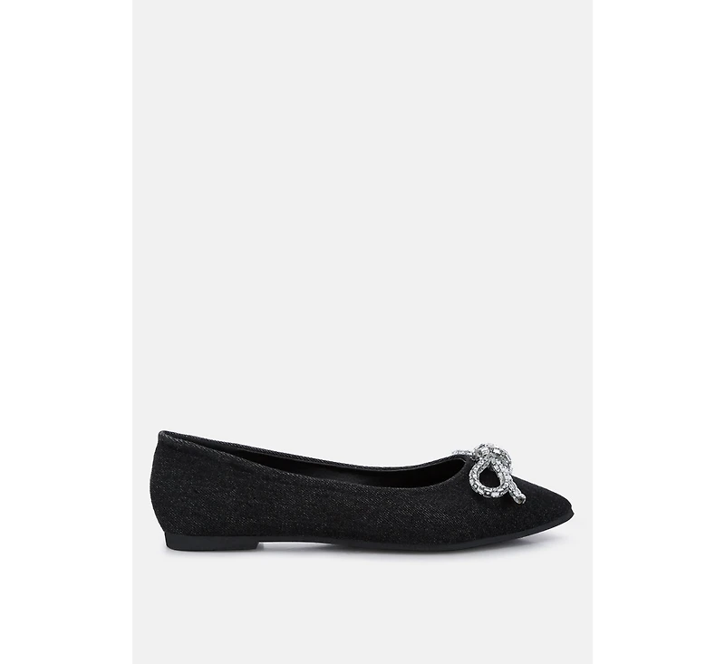 Ellerby embellished bow detail ballet flats