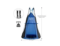 Slickblue Boys 2-in-1 40 Inch Hanging Chair Detachable Swing Tent