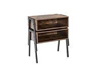 Slickblue 2 Pieces Stackable Night Stand Bedside End Table Set