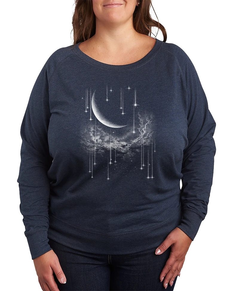Hybrid Apparel Falling Stars Plus Graphic Pullover