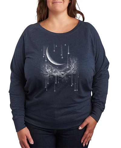 Hybrid Apparel Falling Stars Plus Graphic Pullover