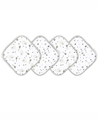 Tendertyme Baby Boys and Baby Girls Elephant and Balloons Hooded Bath Towel and Wash Cloth Set