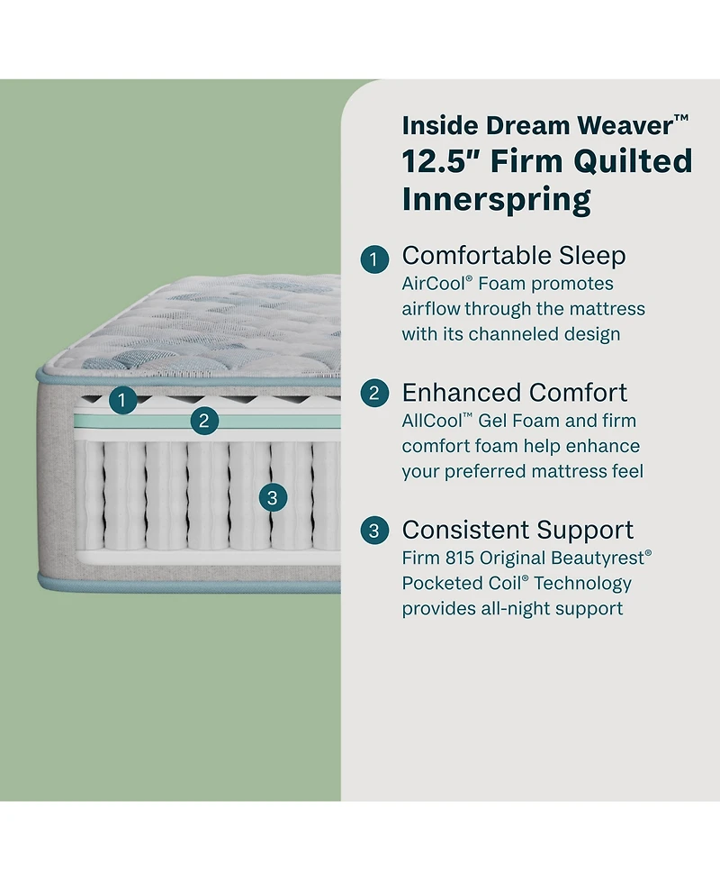 Beautyrest BeautySleep Dream Weaver 12.5" Firm Mattress