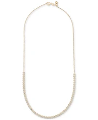 Diamond Bezel Adjustable 17" Tennis Necklace (2 ct. t.w.) in 14k White Gold or 14k Yellow Gold, Created for Macy's