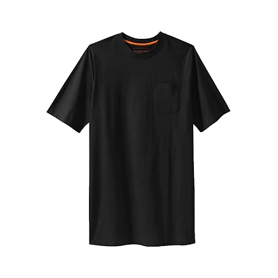 Boulder Creek Big & Tall by KingSize Heavyweight Longer-Length Pocket Crewneck T-Shirt
