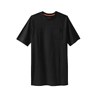 Boulder Creek Big & Tall by KingSize Heavyweight Longer-Length Pocket Crewneck T-Shirt