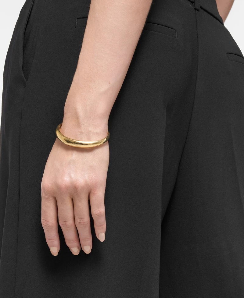 Adornia Gold Tarnish Resistant Gold Dome Cuff Bracelet