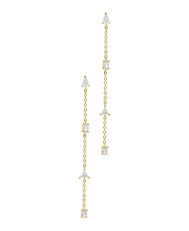 Adornia Gold Mixed Faux Stones Sweeper Earrings