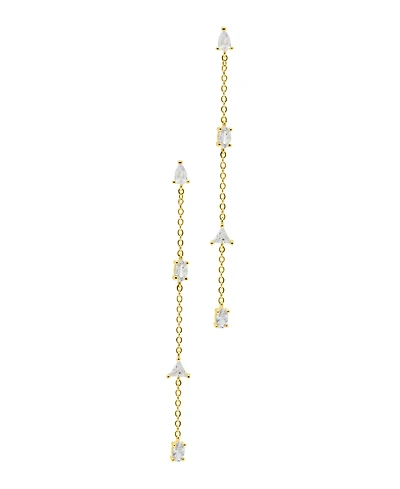 Adornia Gold Mixed Faux Stones Sweeper Earrings