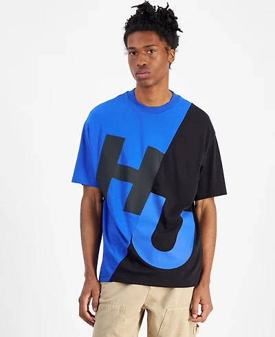 Hugo by Hugo Boss Men's Loose-Fit Colorblocked Logo Graphic T-Shirt