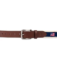 Club Room Men's Flag Ribbon Belt, Created for Macy's
