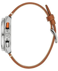 Bulova Men's Chronograph Racer Brown Leather Strap Watch 42mm