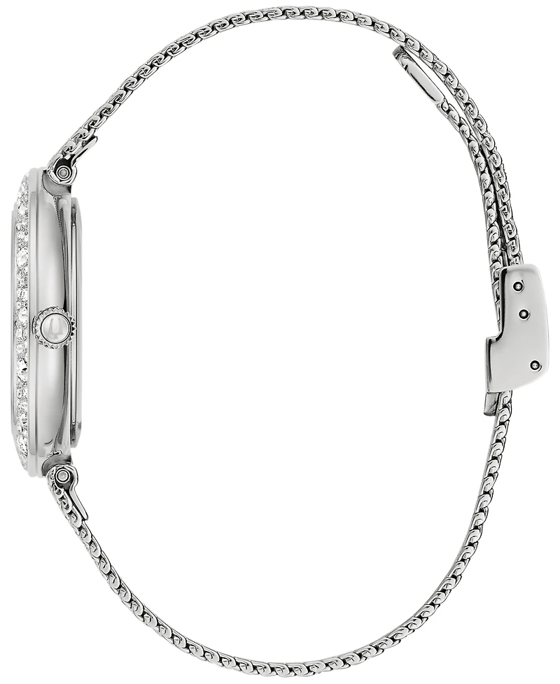 Bulova Women's Crystal Stainless Steel Mesh Bracelet Watch 32mm