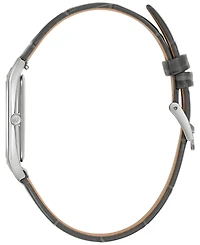 Bulova Men's Sutton Gray Leather Strap Watch 29mm