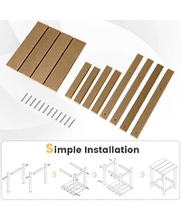 Slickblue 14 Inch Square Weather-Resistant Adirondack Side Table