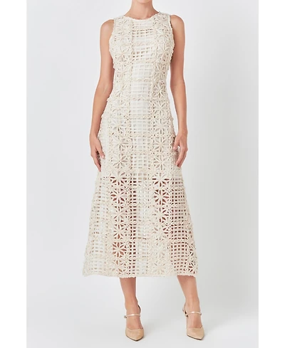 endless rose Women's Textured Sleeveless Maxi Dress