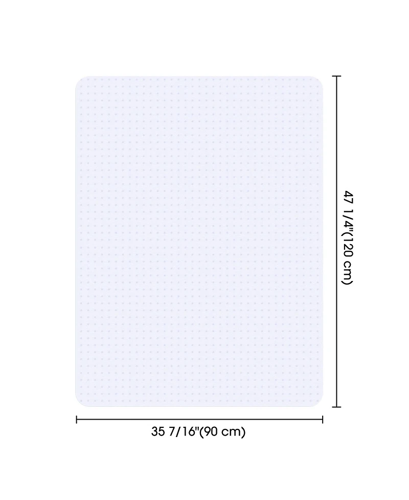Yescom Clear Office Chair Mat for Low Pile Carpet 48" x 36" Thicken 1/8" Rectangle Plastic Floor Protector Home Studio