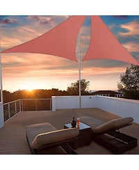 20 Ft 95% Uv Block Triangle Sun Shade Sail Outdoor Patio Pool Cover Net 2Pack