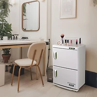 Yescom 46L Hot Uv Sterilizer Towel Warmer Cabinet Heated Nail Salon Spa Facial Dual 4 Rack