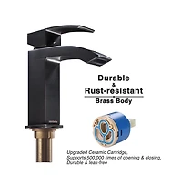 Aquaterior Modern 1 Hole Bathroom Faucet Vanity Sink Basin Single Handle Diy Hotel Orb