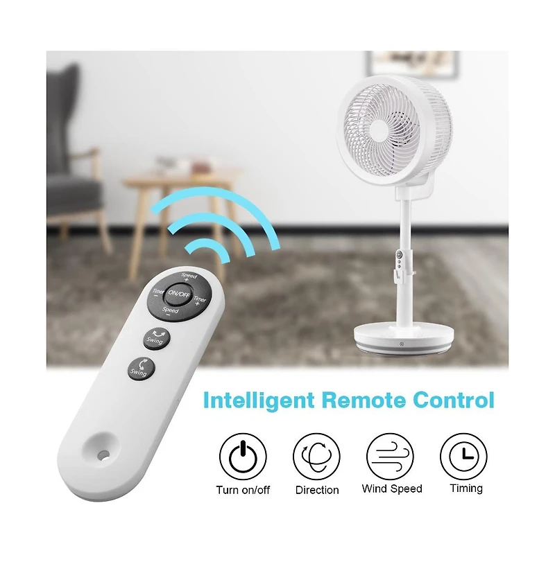 Air Circulator Fan Pedestal Fan Adjustable Remote Cooling Fan Bedroom Office