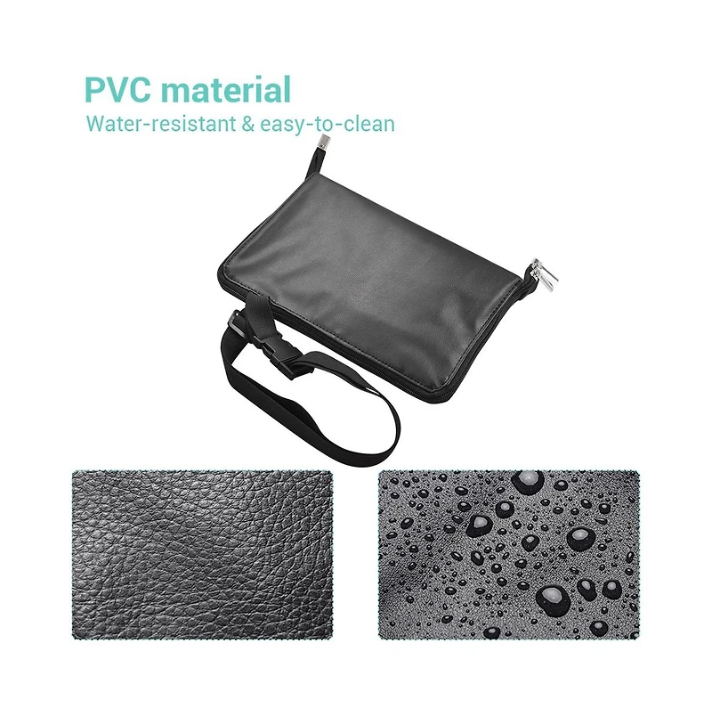 Byootique 2in1 Foldable Brush Holder Waist Zipper Bag Professional Multi Portable Cosmetic Makeup Pouch with Belt Strap