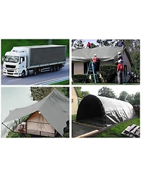 Yescom 40x50 Ft Waterproof Poly Tarp with 25 Ball Bungees Protect Cover 10mil Tarpaulin