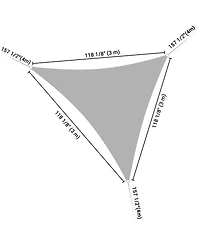 10 Ft Triangle Sun Shade Sail Canopy 97% Uv Block Patio Awning Outdoor Garden