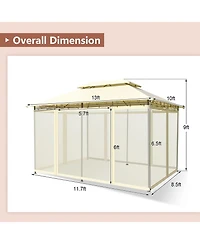 Slickblue 10 Feet x 13 Tent Canopy Shelter with Removable Netting Sidewall