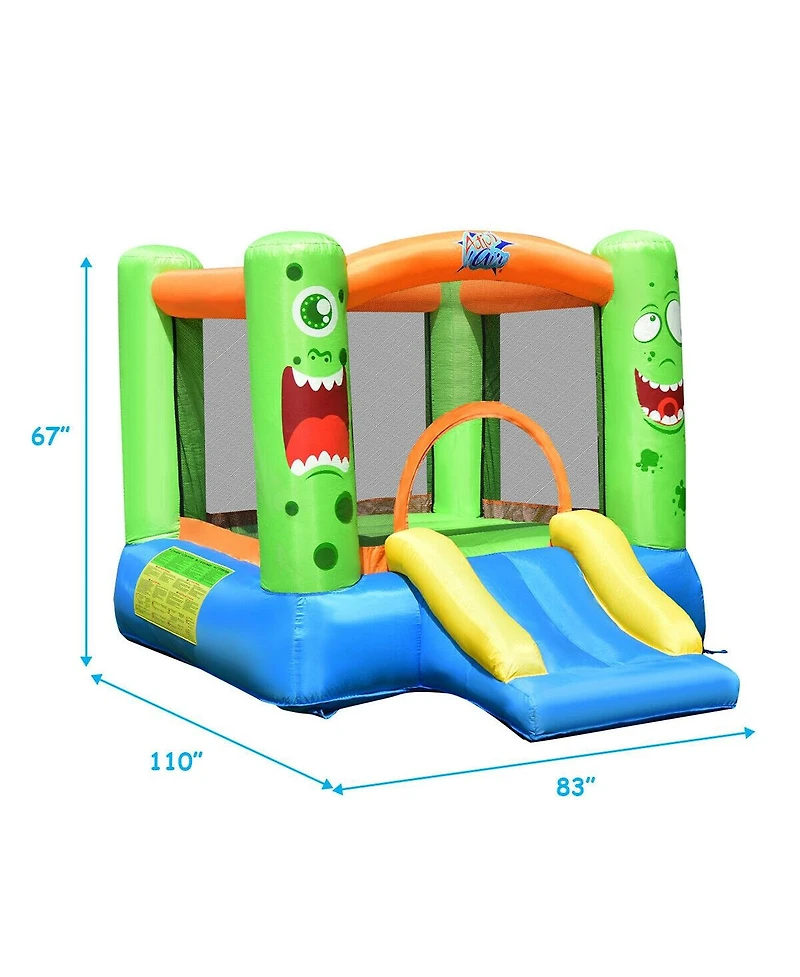 Inolait Inflatable Castle Bounce House Jumper Kids Playhouse with Slider