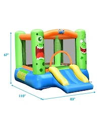 Inolait Inflatable Castle Bounce House Jumper Kids Playhouse with Slider