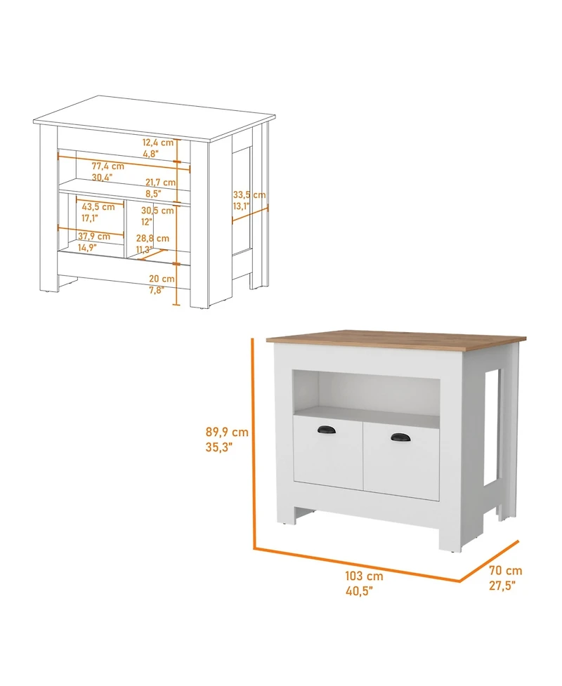 Fm Furniture Theba Kitchen Island