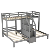 Streamdale Twin Bunk Bed with Staircase & Drawer