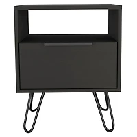 Fm Furniture Vienna Nightstand, Shelves, Hairpin Legs