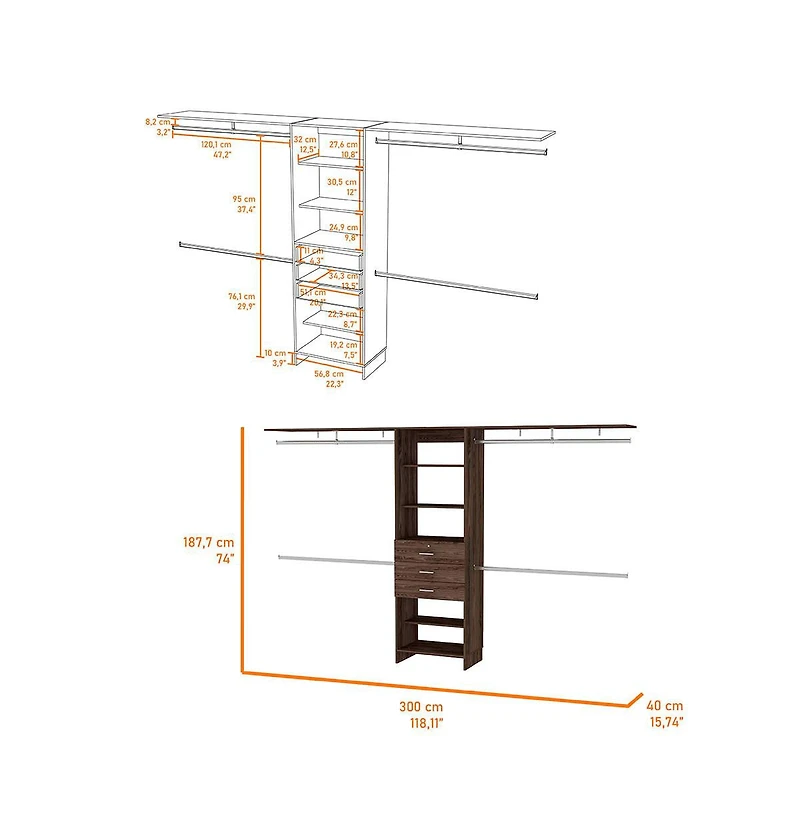 Fm Furniture Pittsburg Closet one Drawer
