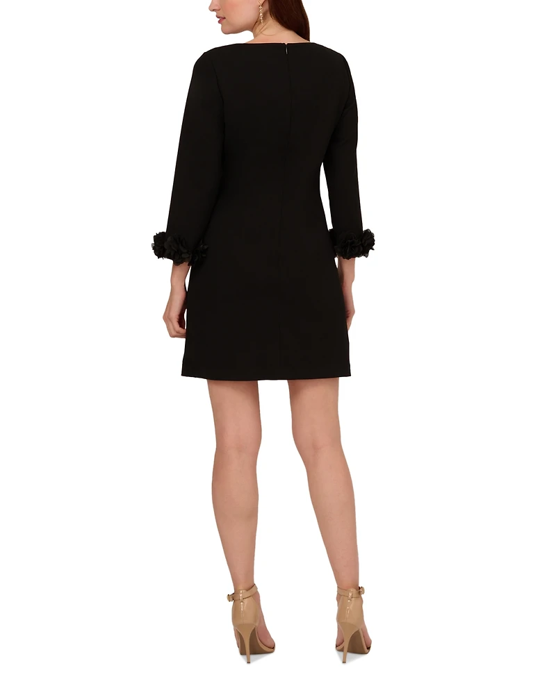 Adrianna Papell Women's 3D-Cuff 3/4-Sleeve Dress