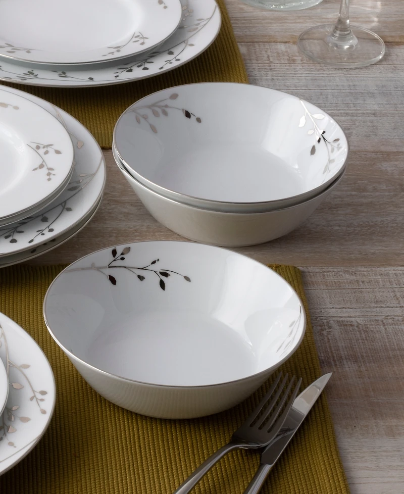 Noritake Birchwood Set of 4 Soup Bowls, Service For 4