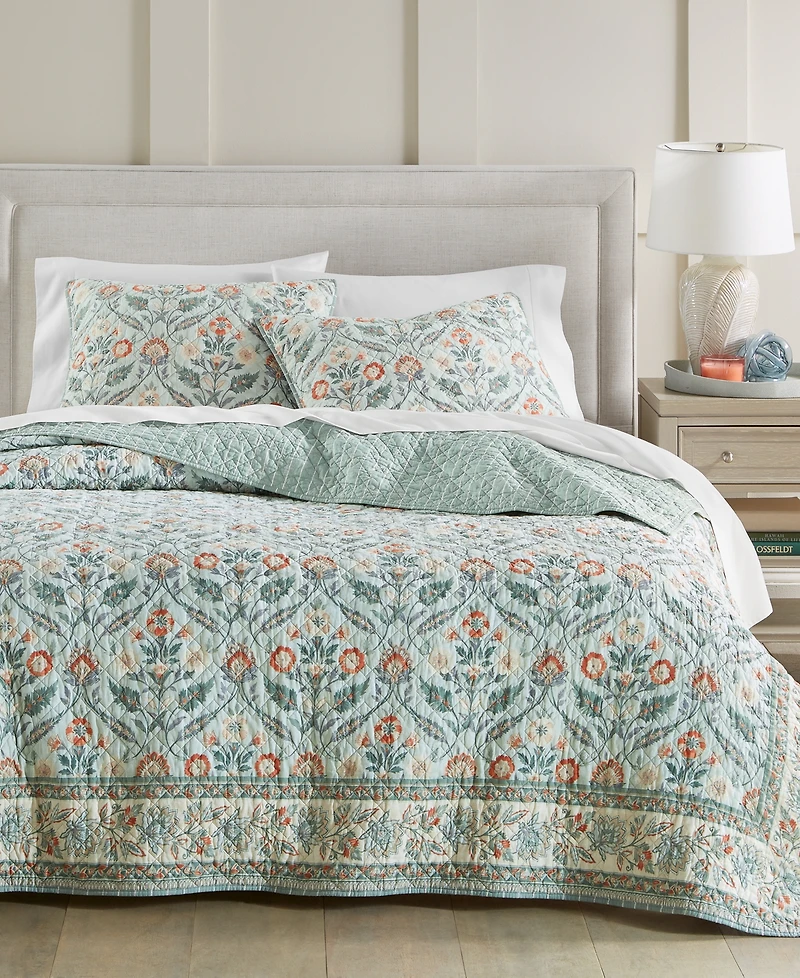 Charter Club Jacobean Border 3-Pc. Quilt Set, King, Exclusively at Macy's