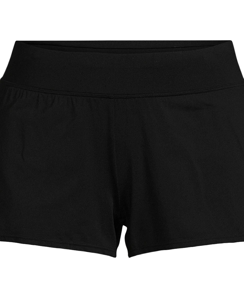 Lands' End Women's Chlorine Resistant Smoothing Control Curvy 3" Swim Shorts