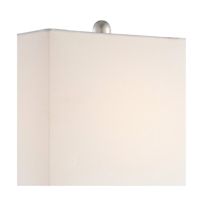 360 Lighting Connie Modern Table Lamps 25" High Set of 2 White Faux Marble with Usb Charging Ports Rectangular Shade for Living Room Office Desk