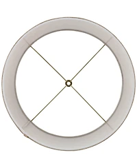 Springcrest Taupe Linen Small Hardback Drum Lamp Shade 15" Top x 16" Bottom x 11" Slant x 11" High (Spider) Replacement with Harp