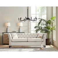 360 Lighting Carlton Modern Table Lamps 28 1/4" Tall Set of 2 Gray Wash Off White Fabric Drum Shade for Bedroom Living Room Bedside Nightstand Of