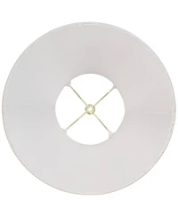 Imperial Shade Set of 2 Bell Lamp Shades White Medium 7" Top x 14" Bottom x 11" Slant Spider with Replacement Harp and Finial Fitting