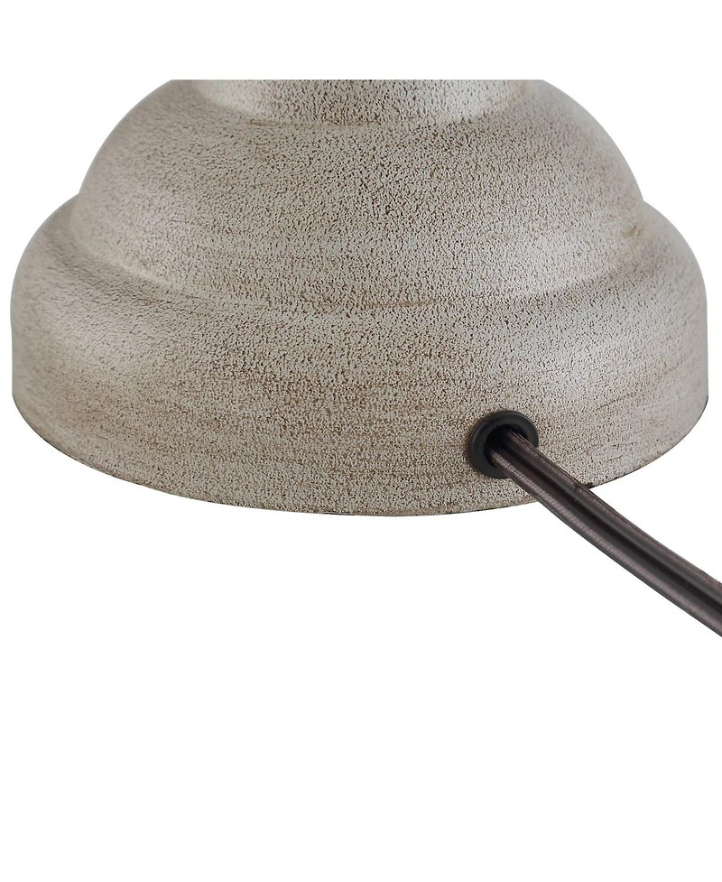 360 Lighting Claude Rustic Farmhouse Accent Table Lamps 21" High Set of 2 Beige Washed Linen Drum Shade for Bedroom Living Room Bedside Nightstan