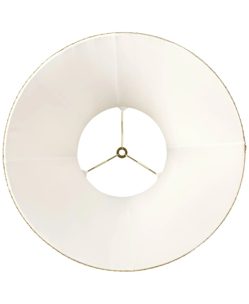 Springcrest Earthen Gold Large Round Bell Lamp Shade 8" Top x 18" Bottom x 12" Height x 13" Slant (Spider) Replacement with Harp a